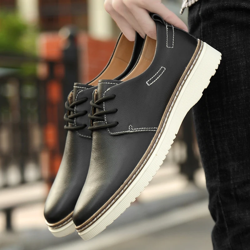 Zapatos de cuero cómodos para hombre, calzado informal, clásico, de diseñador, de lujo, para oficina y novedad de 2021|Zapatos oxford| -