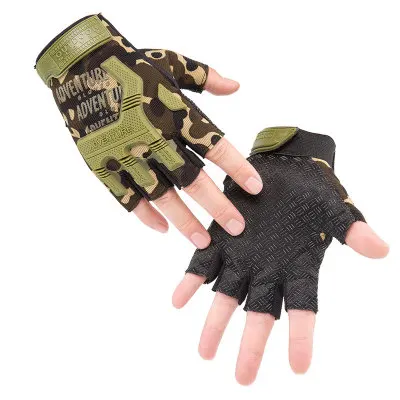 Fingerless Tactical Gloves Camouflage Mittens For Fitness Gym Male Antiskid Motorcycle Men Women Moto Half Finger Fitness Gloves - Image 2