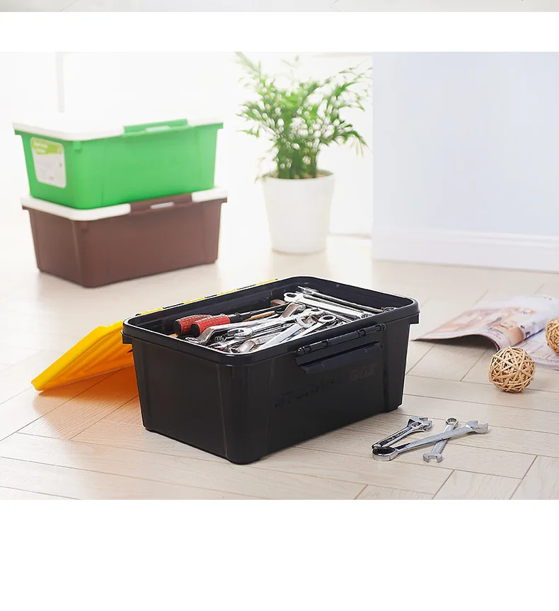 Storage Box Plastic On-board Storage Box Toy Storage Box Thick Household Clothes Finishing Box Unbreakable Box