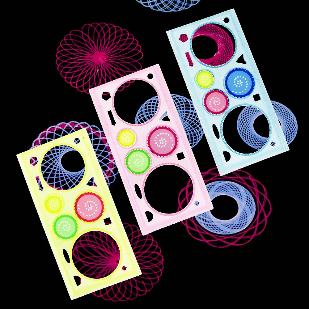 

Spiral ruler fun children's drawing tools plastic about 20*10cm multi-function painting ruler