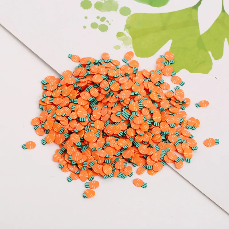 100 г/лот 1 см* 2 мм Фрукты Fimo Полимерная Горячая глина брызги для слайма ремесла Пластиковые Klei частицы грязи лимонный арбуз ломтик DIY