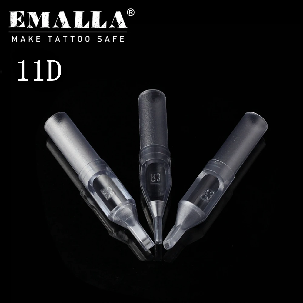 

50PCS/PACK Disposable Short Tattoo Tip 11D Grey Tips Tattoo Needles for Tattoo Machine Gun Permanent Makeup Needle Free Shipping