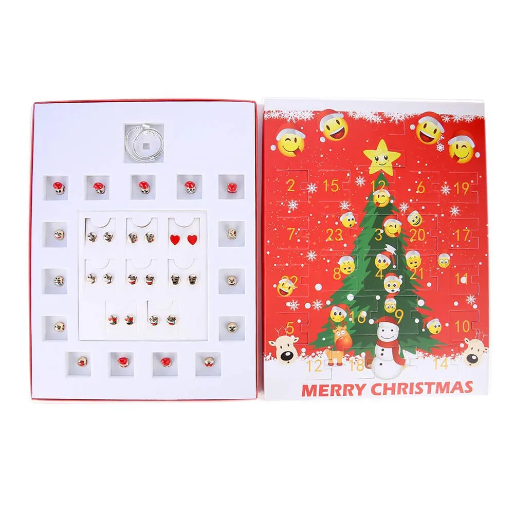 Рождественские украшения для дома, креативные ювелирные изделия, календарь привидения 2019 24 дня с браслетом обратного отсчета