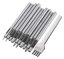 

11Pcs /Set Leather Punching Stainless Steel Hole Chisel Graving Stitching Punch Tools Kit 0.5-5MM Leathercraft For Belf Bag