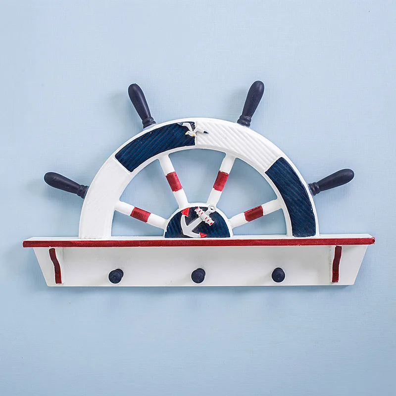 Mediterranean Ship Wheel Shelf for Kids Room babiesdecor.myshopify.com