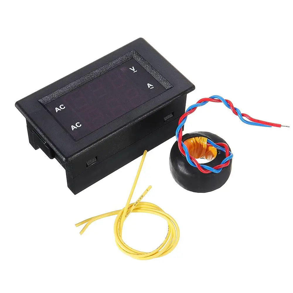 AC100-300V 0-50A Красный Синий Красный AC цифровой двойной светодиодный дисплей Вольтметр Амперметр Ампер Вольт Напряжение измеритель тока тестер аксессуар