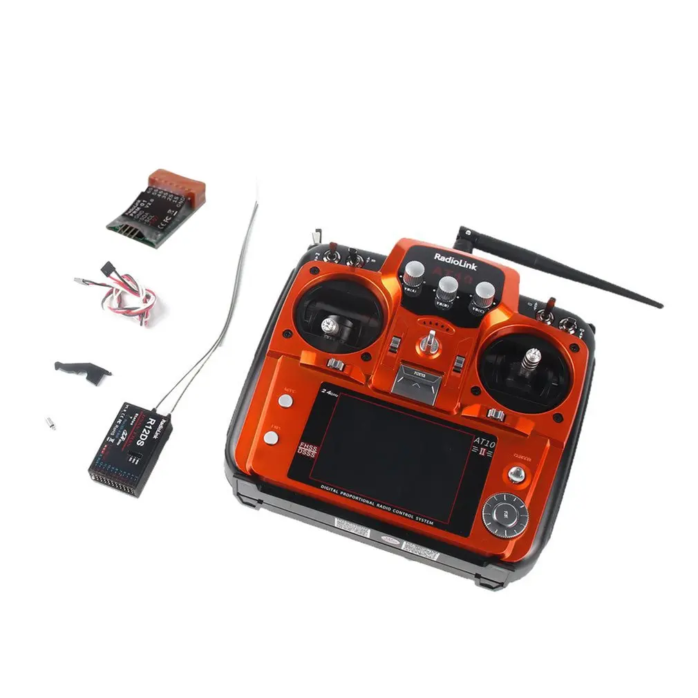 radiolink AT10 II 2,4 Ghz 12CH RC передатчик с R12DS приемником PRM-01 модуль возврата напряжения батарея для RC Quadcopte