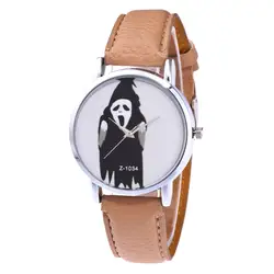 Zerotime # H501 2019 наручные часы унисекс модная лента, сиденье из искусственной кожи Хэллоуин Аналоговые Кварцевые спортивные наручные стекло