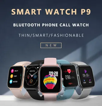 

P9 Smart Watch Men Woman Full Smartwatch Bluetooth Phone Call IP67 Waterproof Heart Rate Sleep Monitor For iOS Android Phone