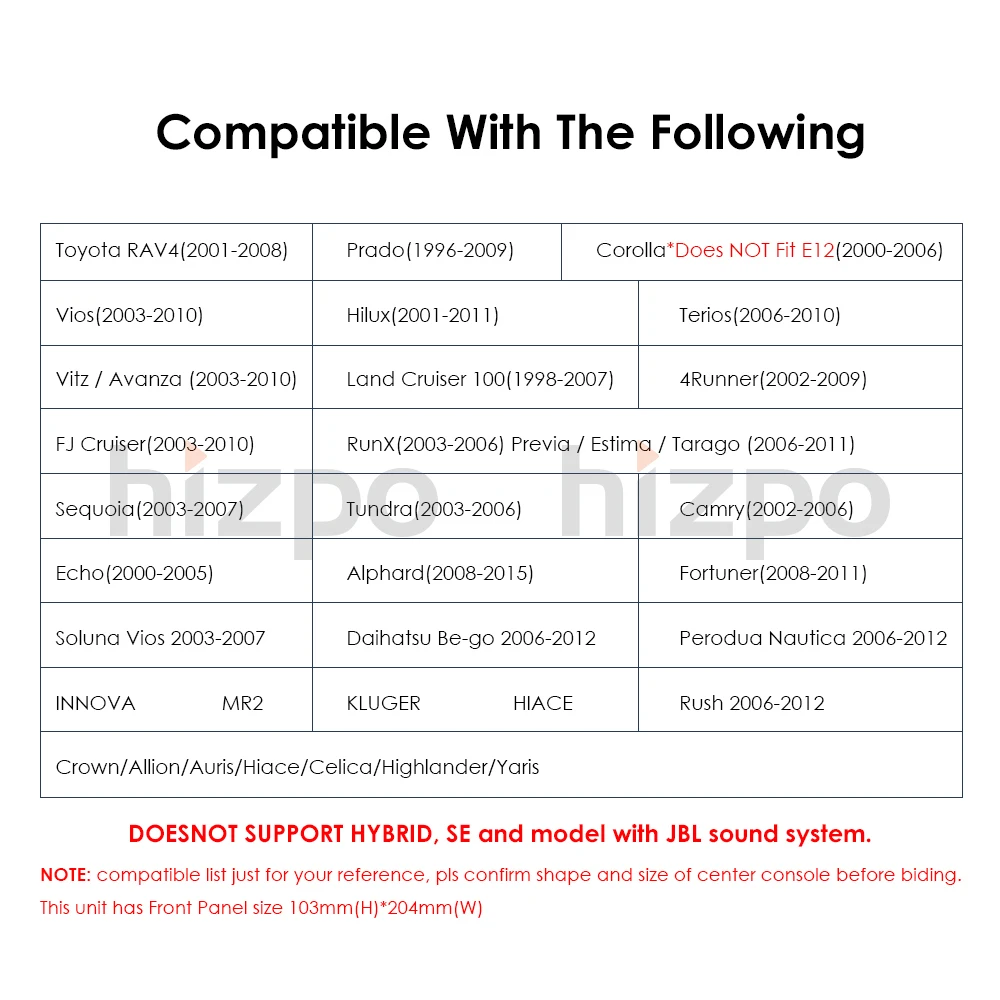 Android 9.0 4 Core 2Din Car MultiMedia Player for Corolla E120 Toyota RAV4 HIACE Rush Crown Allion Auris Hiace Celica Highlander Android 9.0 4 Core 2Din Car MultiMedia Player for Corolla E120 Toyota RAV4 HIACE Rush Crown Allion Auris Hiace Celica Highlander