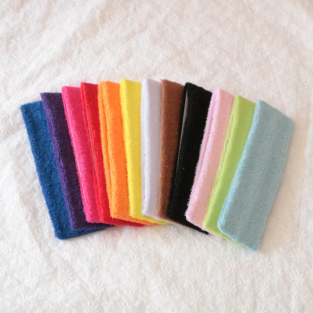 12pcs/Lot Elastic Cotton Headband Yoga Stretchy Sweat Sweatband Headbands Women Hair Band Gym Athletic Headband  for Man Girl free shipping 2014 new fashion 10pcs lot lace turban twist headband stretchy lace wide headband head hair wrap