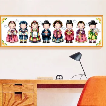 

Cross Stitch Set Chinese Cross-stitch Kit Embroidery Needlework Craft Packages Cotton Fabric Floss New Designs Embroidery G12