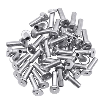 

40 Pcs T316 Marine Grade 45 Degree Angle Bevel Protector Sleeves Wood Post Protector for Wire Rope Cable Railing