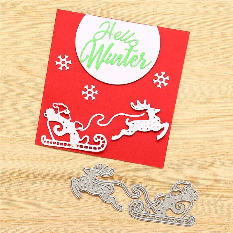 

InLoveArts Santa Claus Elk Metal Cutting Dies New 2019 Craft Dies Scrapbooking Album Embossing Stencils Die Cutter 103*60mm