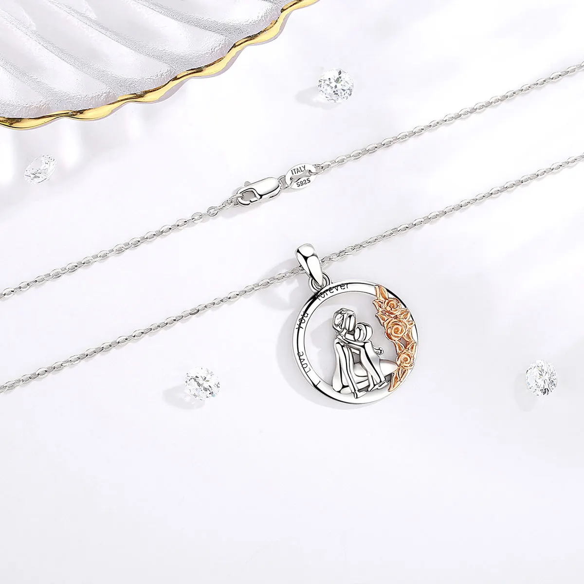 Mama & Me Blooming Heart Necklace - Image 4