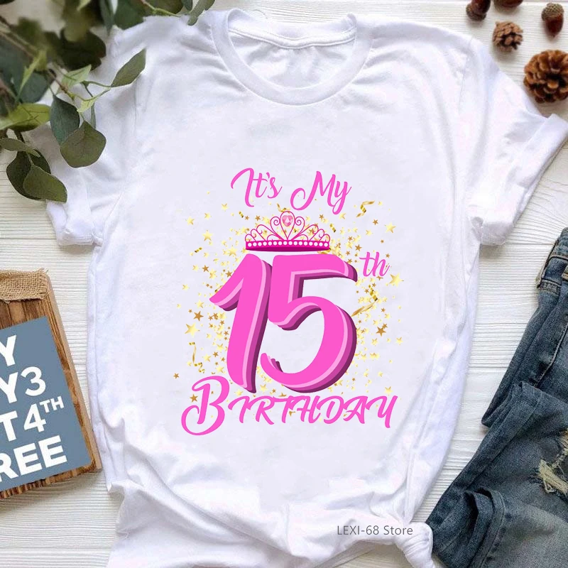 Camiseta Aniversário 10 Anos Menina - Era Dos Dois Dígitos Estampa Retrô