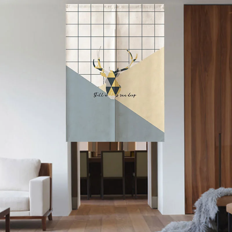 

Nordic Style Bedroom Kitchen Decorative Door Curtain Polyester Fengshui Half Hanging Curtain Customizable Partition Curtains