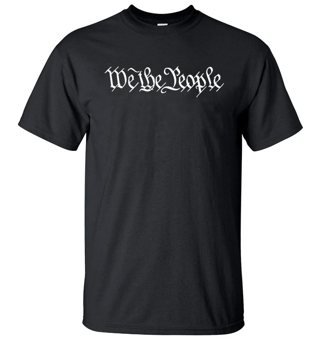 

Vintage We The People Letters Print Casual T-Shirts Men 2020 Summer New Arrival Short Sleeve T Shirt 100% Cotton Men's Tops Tees