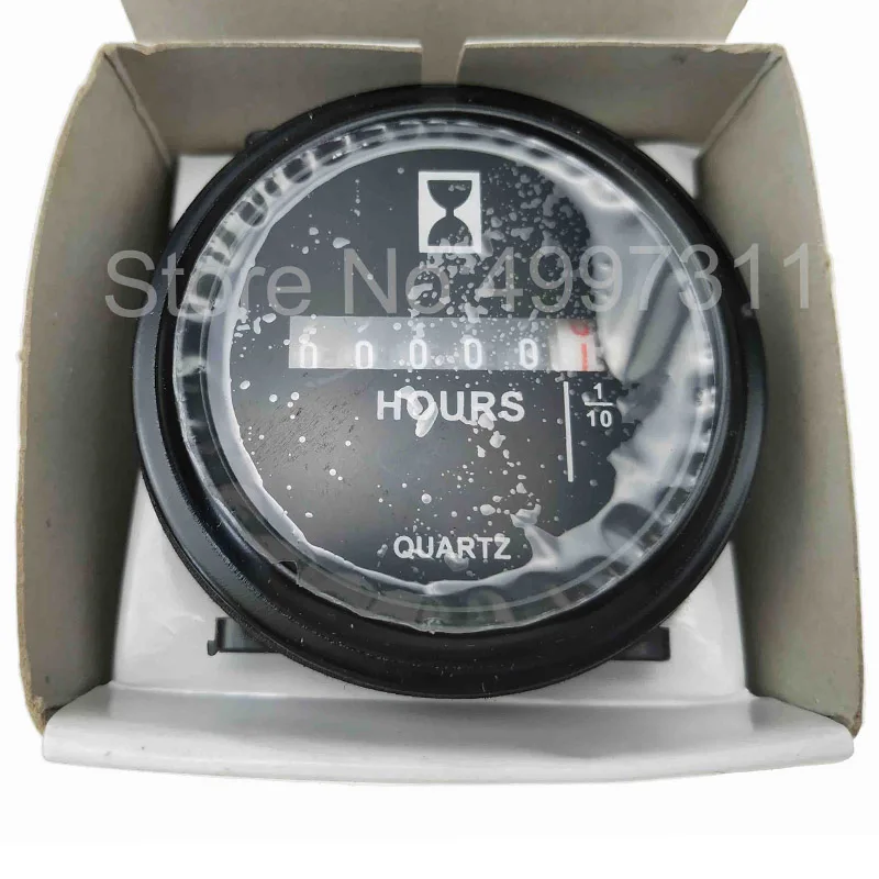 

SH-1 12/24/36v Digital Hour Meter Counter Quartz Timer Hourmeter Marine Boat Engine Round Waterproof Gauge Car Trucks Mechine