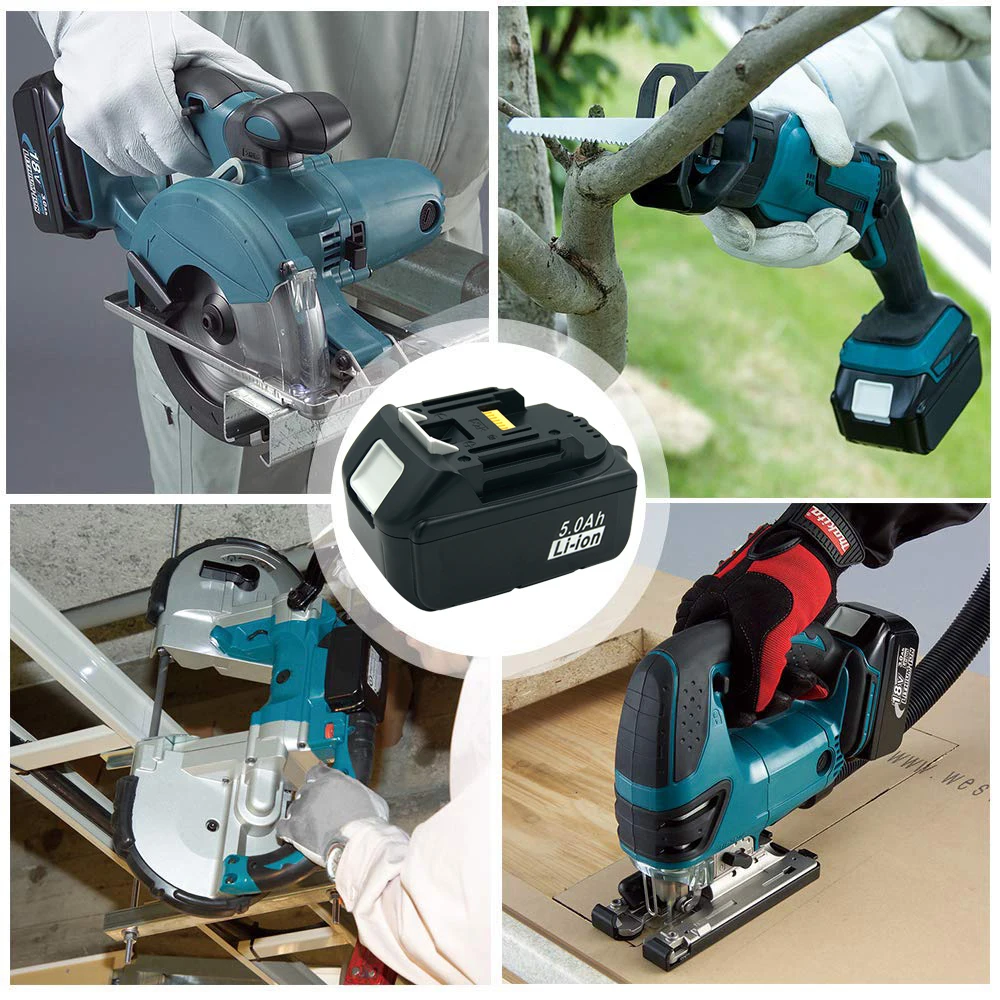 2 шт. BL1850 5.0Ah Замена Литий Перезаряжаемые Батарея для Makita 18V 5000 мА/ч, BL1815 BL1830 BL1840 BL1850 LXT400 Мощность инструменты