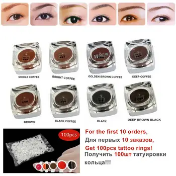 

100% Plant Essence Permanent Eyebrow Eyeliner Lip Tattoo Pigment Micro Tattoo Permanent Paint For Body Art Paint, Safe Non-toxic
