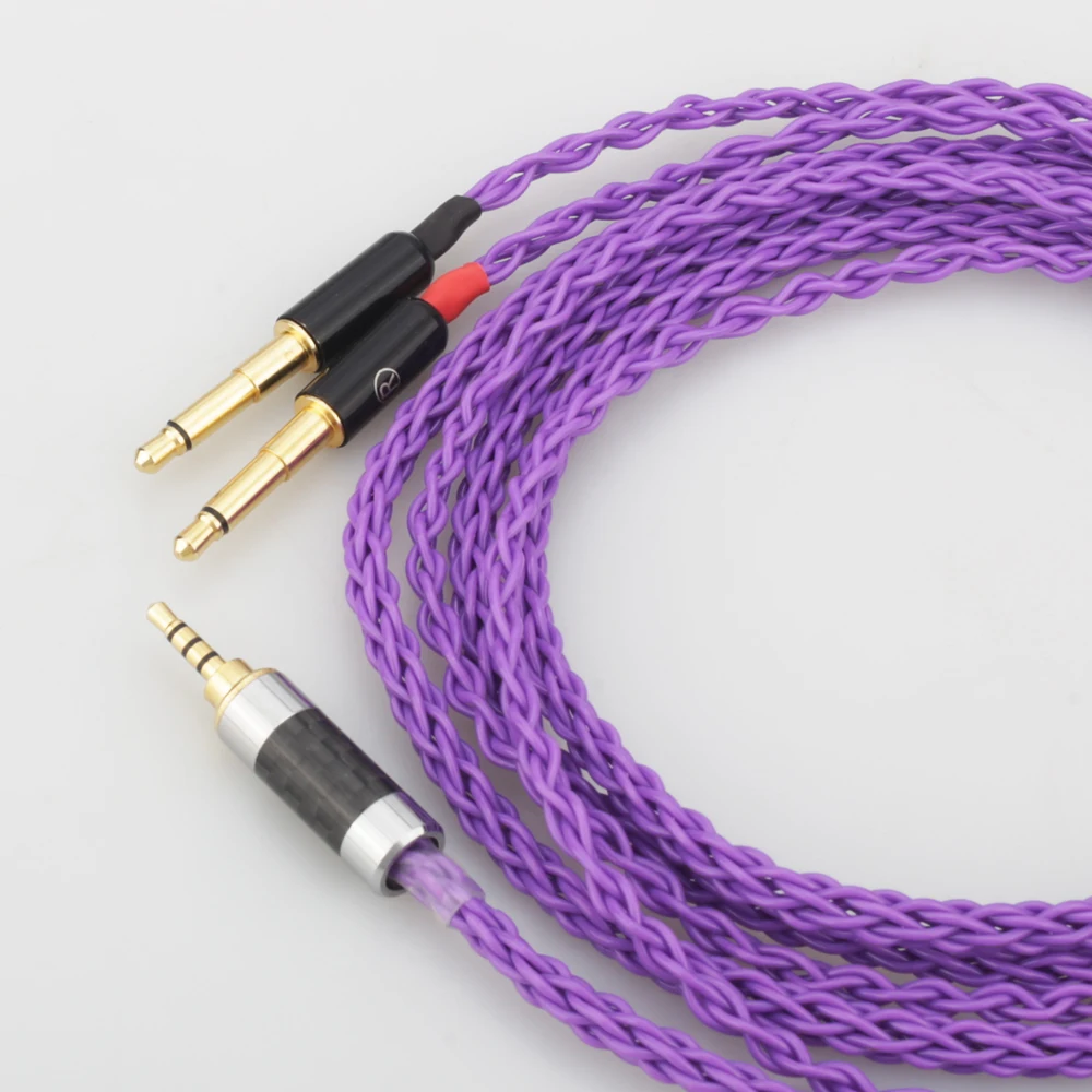 Audiocrast HIFI Silver Plated Headphone Upgrade Cable for Meze 99 Classics Focal Elear T1P T5P t1 MDR Z7 D600 D7100 Headphones