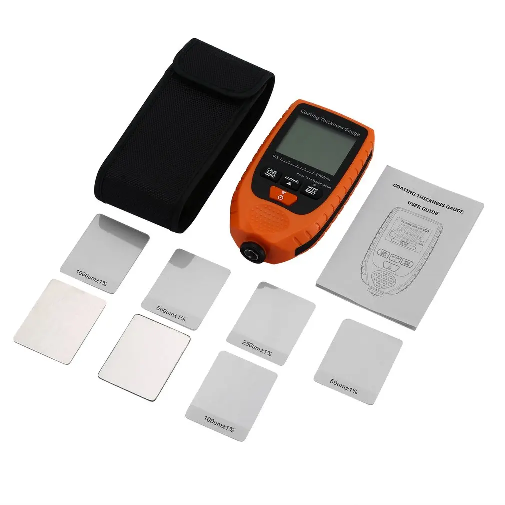 

Digital Coating Thickness Gauge Car Paint Thickness Meter Tester Metal Width Measuring Instrument 0~1500um/0~59.1mil