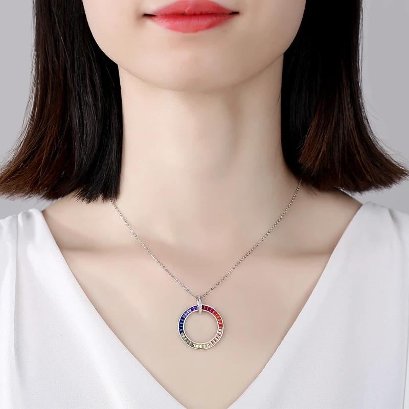 KALETINE Charm Rainbow CZ Zirconia 925 