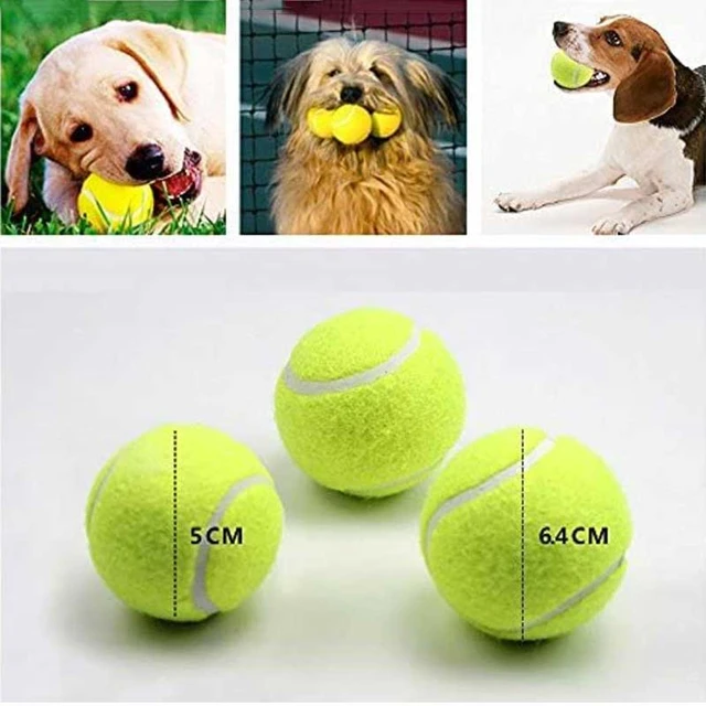 Pelota indestructible para perros, 2 pelotas de tenis para perros de 2.75  pulgadas, pelotas de tenis indestructibles para masticadores agresivos