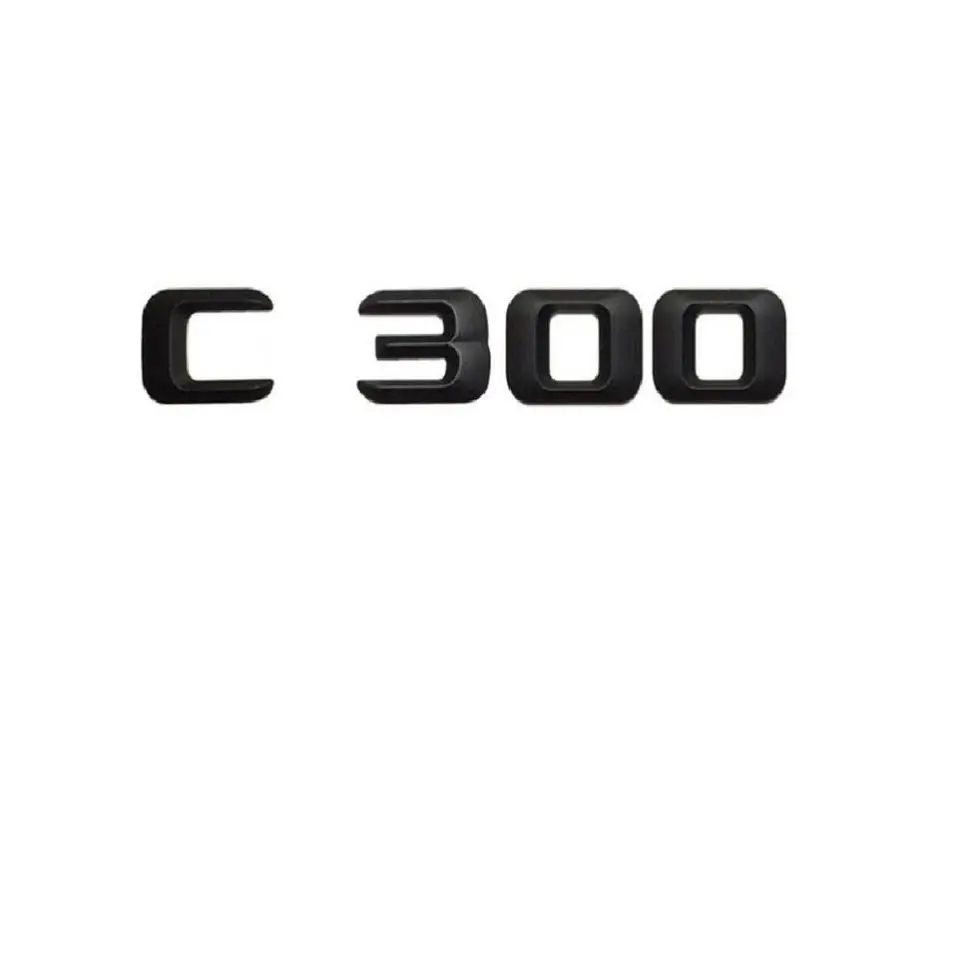 Trunk Rear  Letters  Emblem Badge Chrome 3D Car Sticker Model Refitting For Mercedes C-Class C180 C200 C220 C260 C280 C300 C320