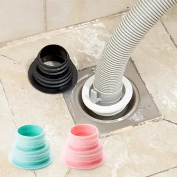 

2Pcs Silicone Sealing Plug Kitchen Pipe Sewer Seal Ring Washing Machine Drain Multipurpose Connector Bathroom Kitchen Laundry