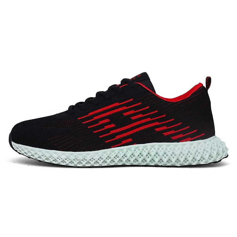 

2019 Spring And Autumn Hot Selling Fly Netting Breathable Versatile Trend Korean-style Lace-up Casual Sports Shoes Men's Running