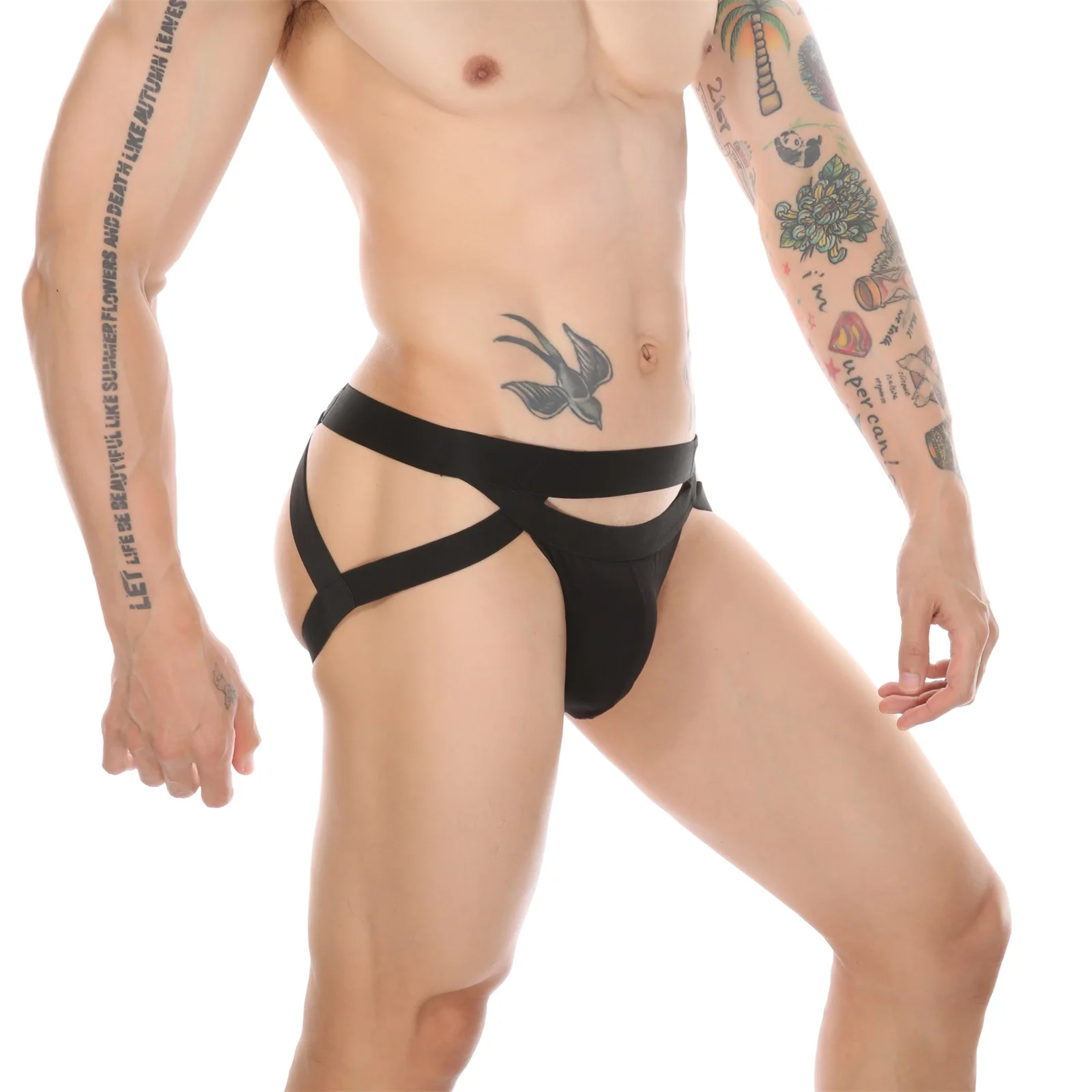 CLEVER-MENMODE Mens Panties Fetish Cutout Bondage Underwear Sexy Jockstrap Thong G String Penis Pouch T-back Harness Underpants male underwear
