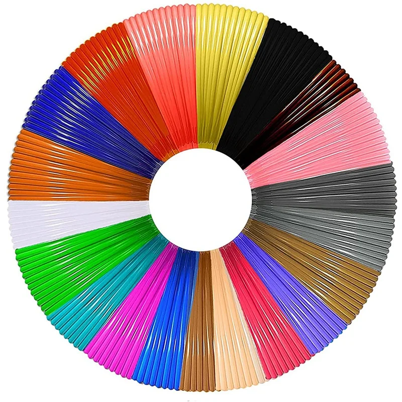3D Pen PLA Refills Cartridges Set of 20 Colors 3D Printing Filament 1.75mm,  200m