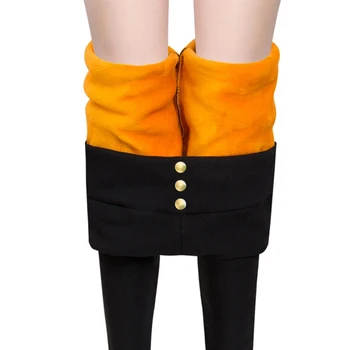 

Womens Fleece Lined High Waist Thermal Thick Winter Footless Leggings Tigh Pants