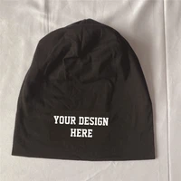 Custom Cotton Beanies for Women Personalized Winter Knit Beanie Hat Winter Warm Thick Skull Cap Print Logo 1