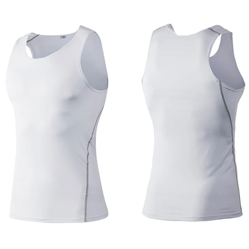 Мужская компрессионная Базовая майка без рукавов быстросохнущая спортивная