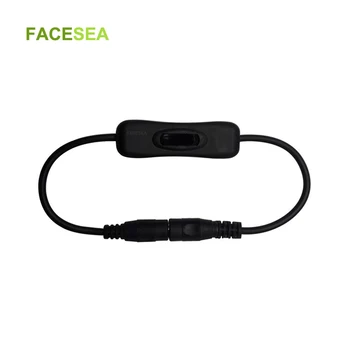 

10PCS DC Switch Connector 5.5x2.1MM Male to Female Power Plug Extension Jack Wire Cable ON OFF Switch for LED Strip Light / CCTV