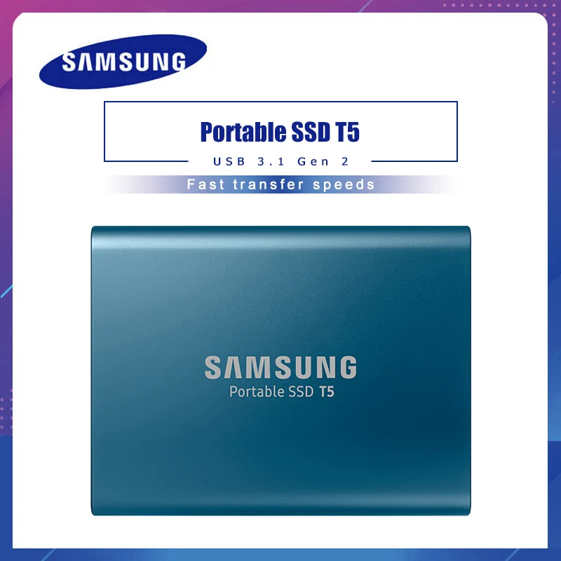 Samsung T5 портативный SSD 250 ГБ 500 1 ТБ 2 USB3.1 Внешние накопители USB 3 Gen2 (10 Гбит/с) диски HDD