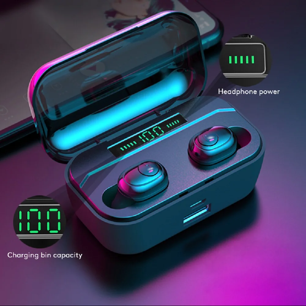 Bluetooth наушники G6S TWS 8D стерео Спортивная Беспроводная зарядка AirDots Pro