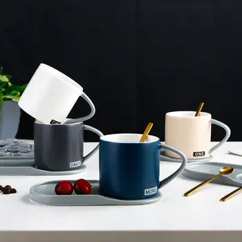 

Originality European Small Luxurious Ceramics Coffee Cup Saucers Breakfast Milk Oats Cups Afternoon Tea Scented Tea Black Teacup