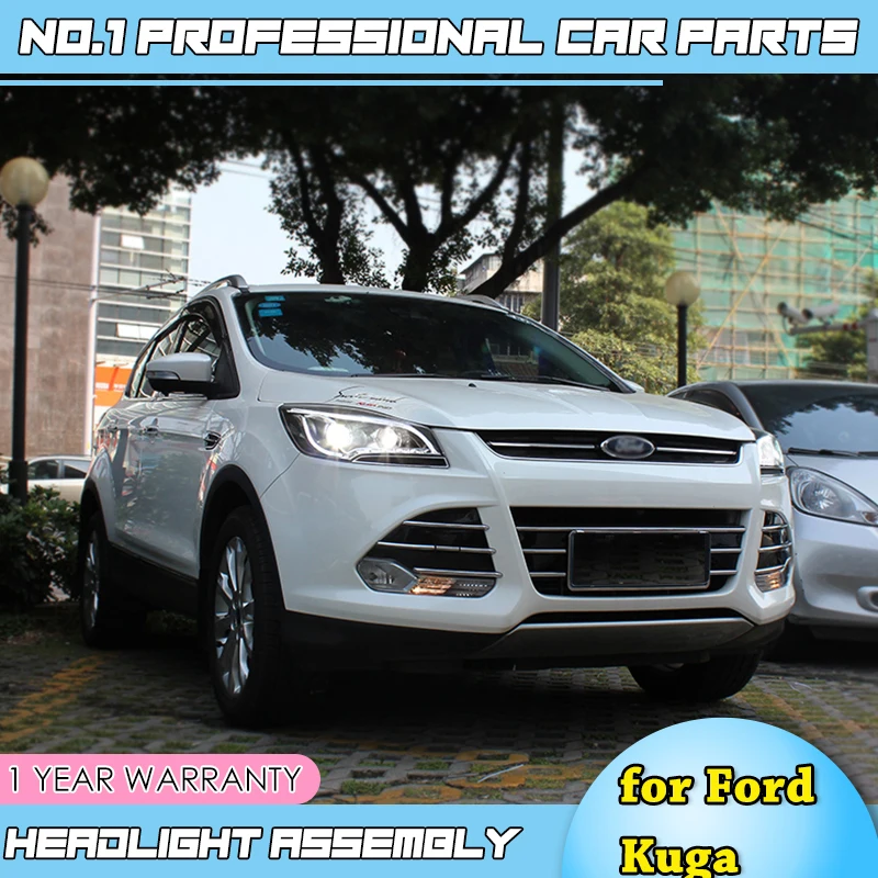 Автомобильный Стайлинг для Hoofd лампы voor Ford Kuga koplampen 2013 Escape led drl H7 hid Bi-Xenon dubbele объектив dimlicht