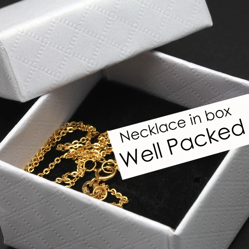 Wholesale Necklace 18K Genuine White Yellow Gold Chain Au750 Necklace Pendant Wendding Party Gift For Women