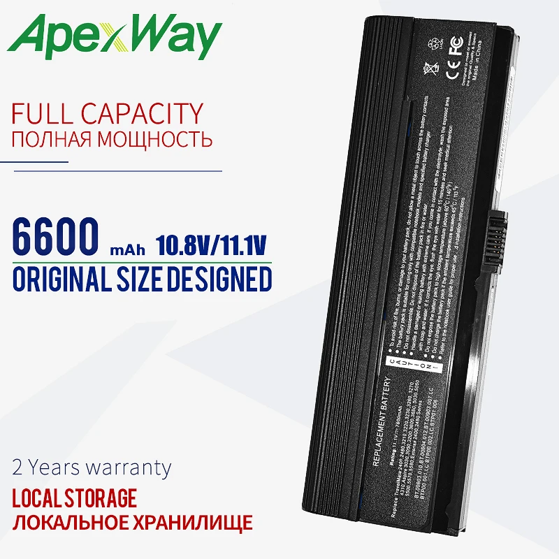 Ноутбук Батарея для acer 3050 3680 5050 5570 5580 серии 5500 5500Z TravelMate 2480 3260 3270 BT.00603.006