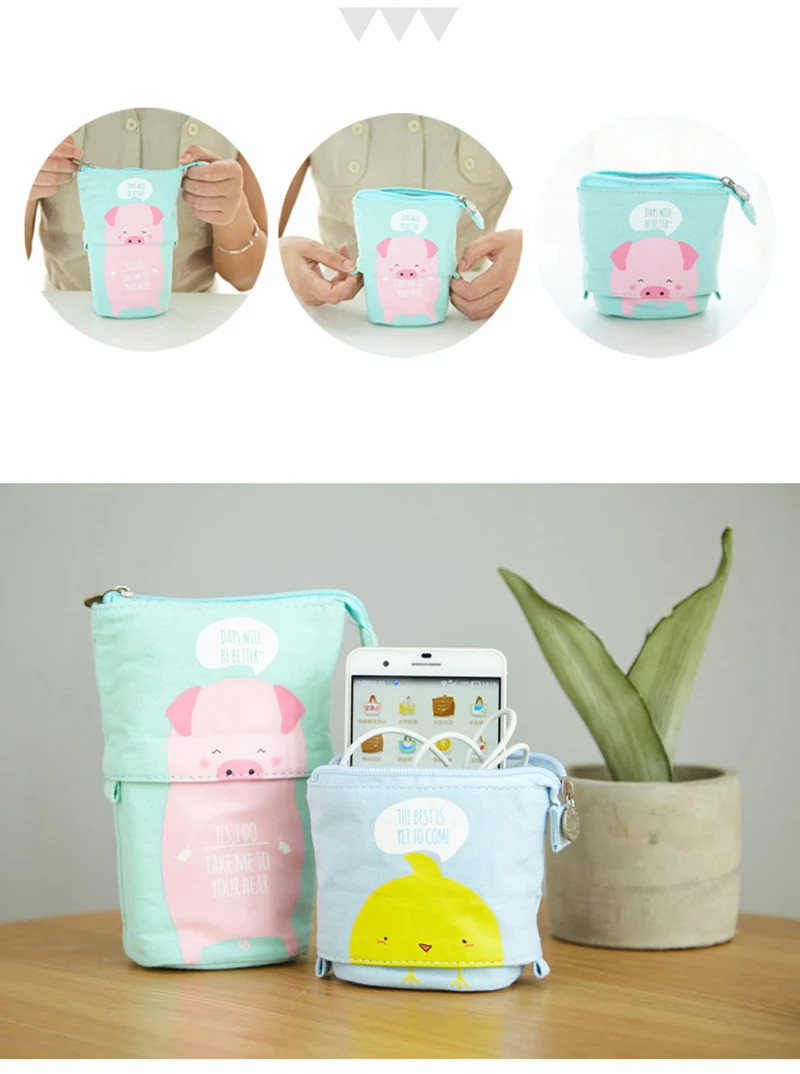 Cute Unicorn Pencil Case School Pencil Case for Girls Boys Penal Pen Box Cat Telescopic Stationery Bag Kit Large Pouch Supplies