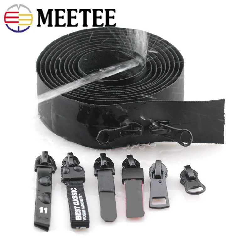 Meetee 2 метра 3 #5 # невидимая обратная нейлоновая катушка водонепроницаемая молния