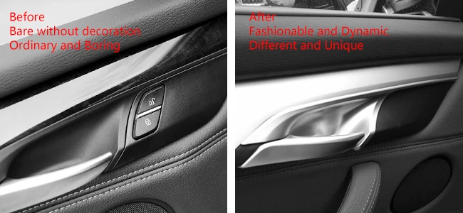 Citall Автомобиль Стайлинг 4 шт. матовый хром интерьер дверные ручки чаши Обложка отделка украшения для BMW X5 F15 X6 f16 2014 2015 2016