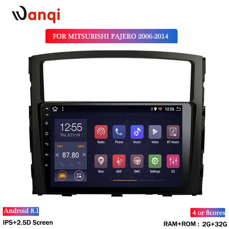 2G ram 32G rom 9 дюймов Android 8,1 Автомобильная Мультимедийная система для Mitsubishi Pajero 2006- gps навигация с wifi
