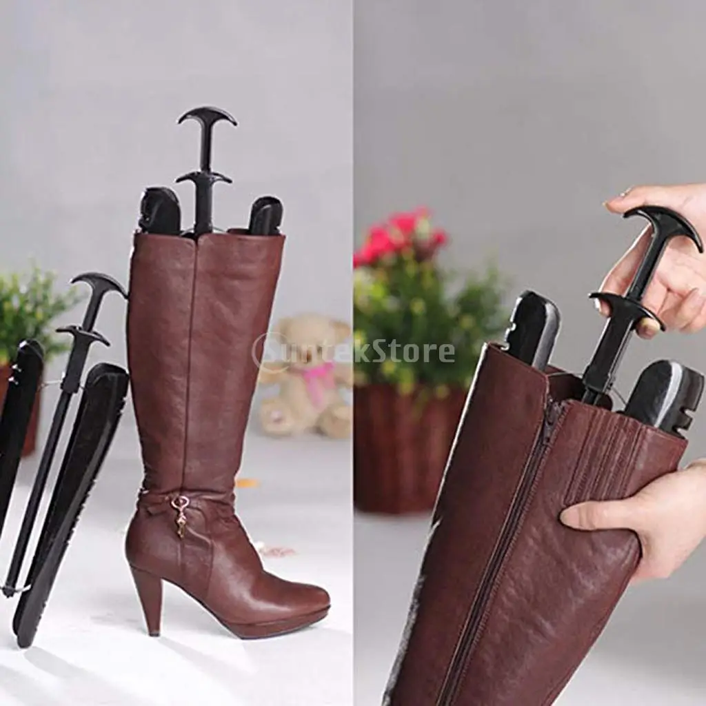Women Shoe Tree Support Organizer with Handle Boots Stand Holder Shaper Man Boot Shoe Stretcher Automatic Organizer Home 