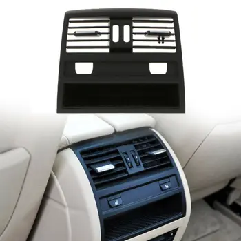 

Black Rear Central Vent Cover 1pc Console Fresh Air Outlet Grille W/ Button